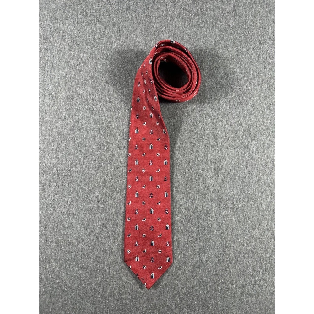 BROOKS BROTHERS MAKERS And Merchants Red Silk Necktie